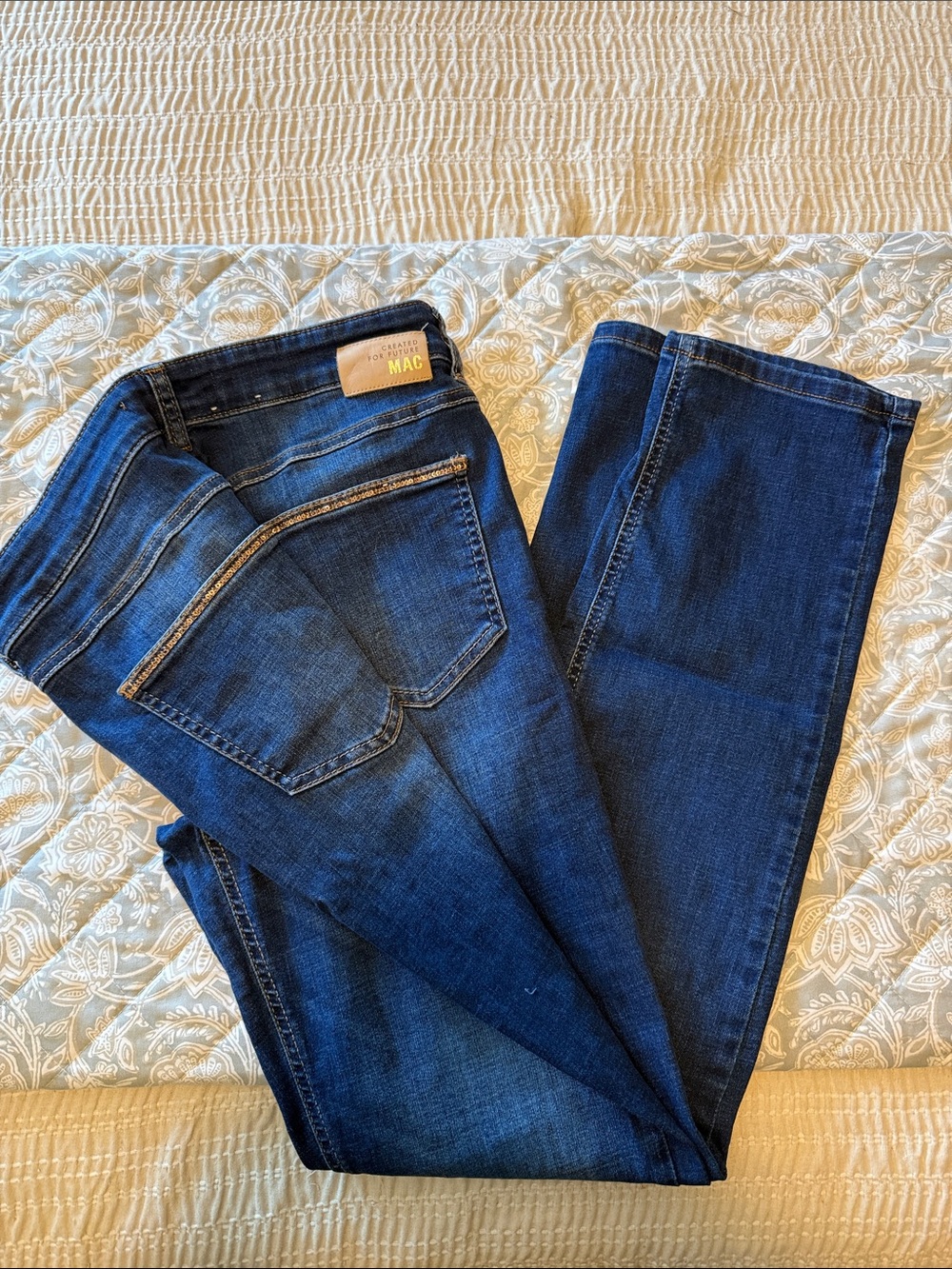 MAC Women’s Dark Blue Boot-Cut Jeans
